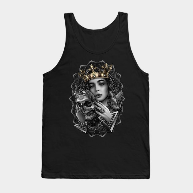 Winya No. 166  Beauty and the demon mask Tank Top by Winya